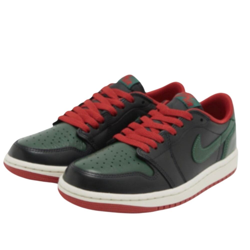 Air Jordan 1 OG retro low Womens 7.5 Nike Black/Gorge Green & Varsity Red NEW